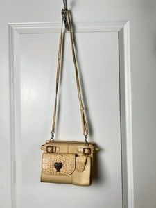 Vintage 1980's  Brighton Signature Crossbody Organizer Wallet / Purse.